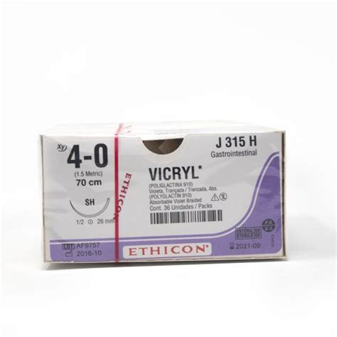 Vicryl 40 Ag Sh 12 Circ Ahs C36 Arkanum MÉxico