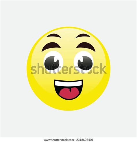Smiling Face Open Mouth Laughing Eyes Stock Vector Royalty Free