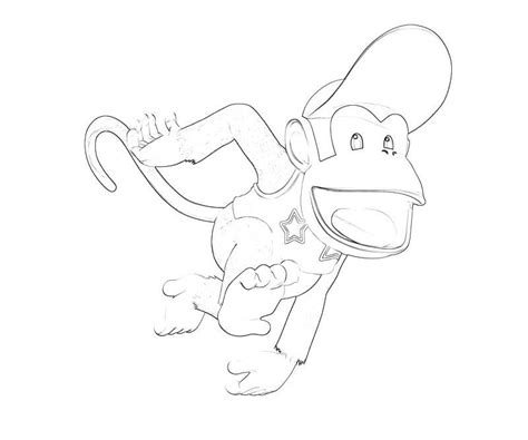 Diddy Kong Coloring Pages Coloring Home