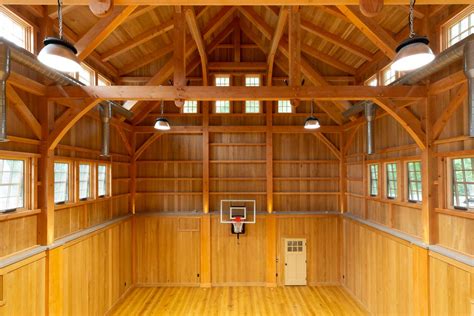 Custom Timber Frame Barn Features A Basketball Court The Barn Yard