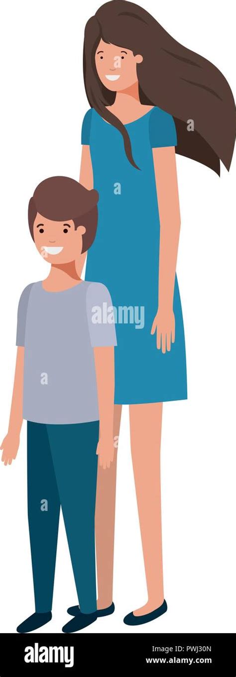 Mother And Son Avatar Character Stock Vector Image And Art Alamy