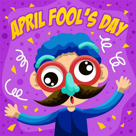 April Fools Day Cartoon Concept 6122601 Vector Art At Vecteezy