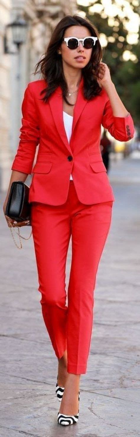 How To Rock A Red Suit For Women Fashion Style Suits For Women