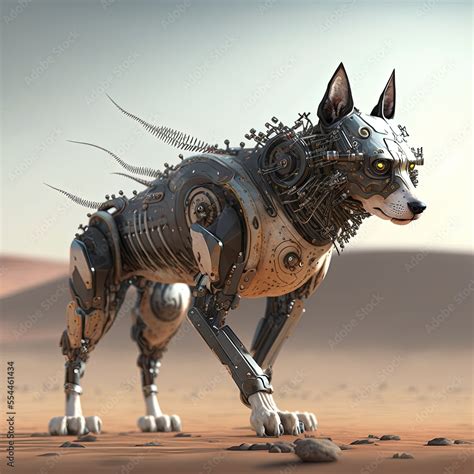Robot Dog Futuristic Knight Mechanical Robot Warrior Future Warrior