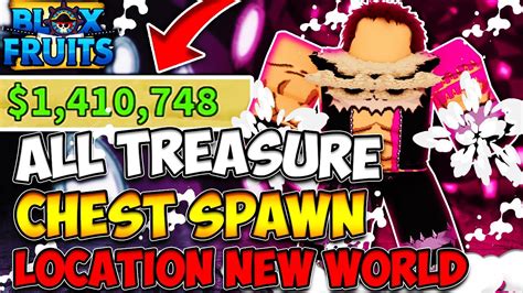 All Treasure Chest Locations New World In Blox Fruits Youtube