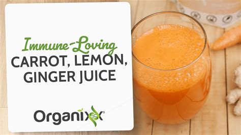 Immune Loving Carrot Lemon Ginger Juice Organixx Recipe Youtube