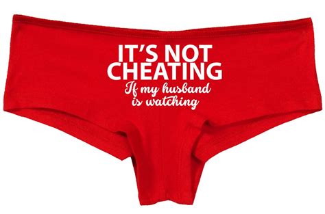 Knaughty Knickers Its Not Cheating If My Husband Watches Slutty Red Panties Hotwife Hot Wife