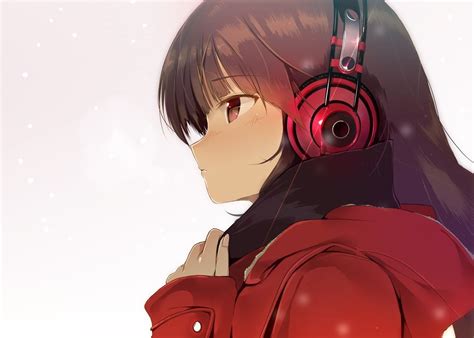 Anime Manga Music Girl Boy Girl With Headphones Anime Art