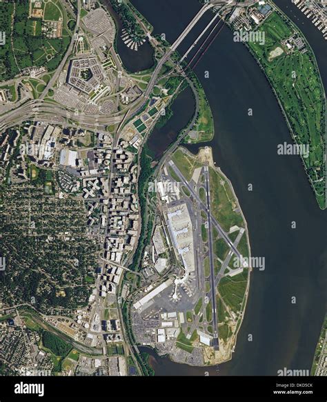 Aerial Photo Map Of Ronald Reagan Washington National Airport And