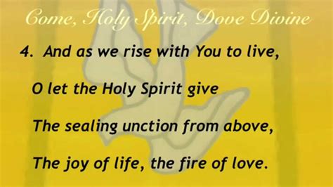 Come Holy Spirit Dove Divine Baptist Hymnal 364 Youtube