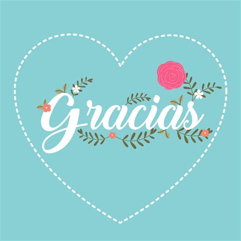 Thank You Card Means Gracias Spanish Stock Vector Royalty Free