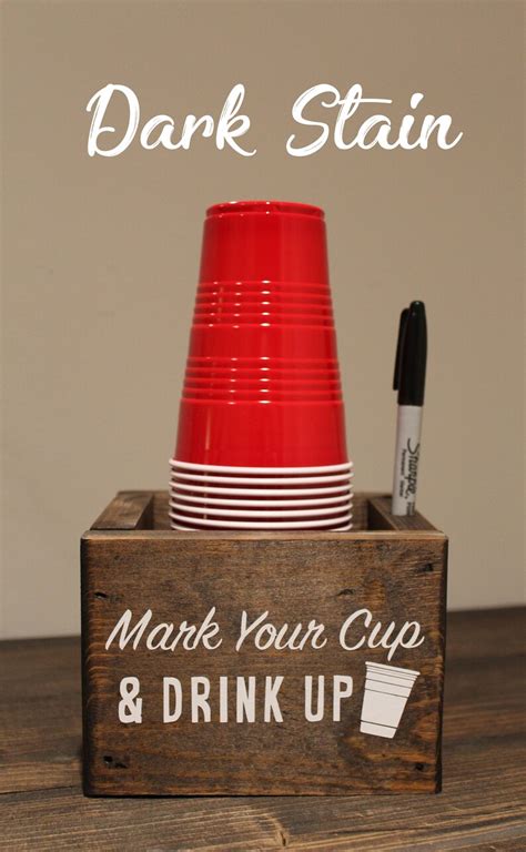 Red Solo Cup Drink Holder With Marker Hole Mark Your Etsy