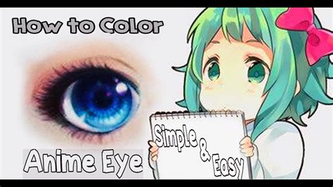 Anime Eye Coloring Tutorial Using Colored Pencils Youtube
