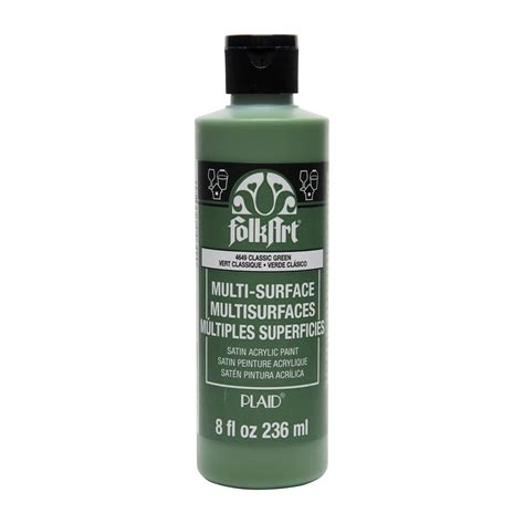 Shop Plaid Folkart Multi Surface Satin Acrylic Paints Classic Green