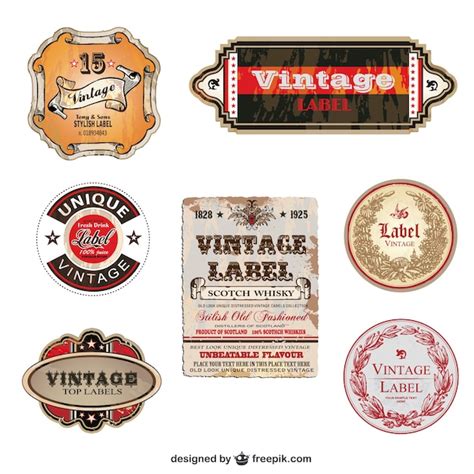 premium vector stylish vintage labels