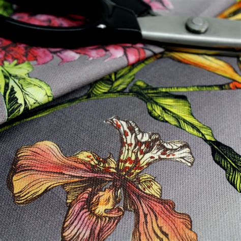 Tropical Hothouse Botanical Print Fabric By Terrarium Designs