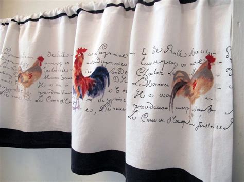 Inspiration 45 Of Rooster Kitchen Curtains Valances Meloveher Vintageglam