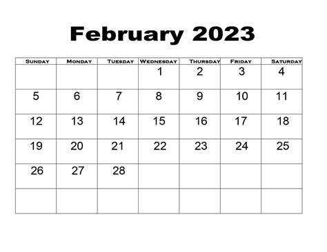 February 2023 Printable Calendar Pdf With Holidays Templates