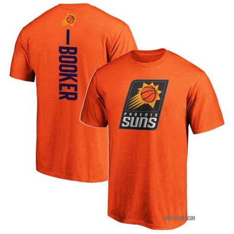 Men S Devin Booker Phoenix Suns Orange Backer T Shirt