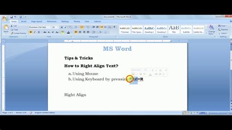 How To Do Microsoft Word Text Alignment Youtube