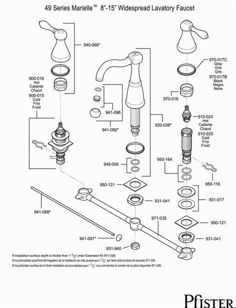 Price pfister kitchen faucet with a fauly water diverter. Cute Pfister Bathroom Faucet Parts Design - Home Sweet ...