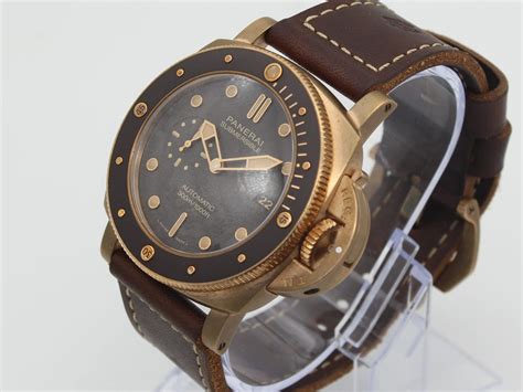 Panerai Submersible Bronzo 47mm Brown Dial Leather Strap Pam00968
