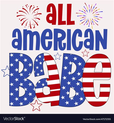 All American Babe Royalty Free Vector Image Vectorstock