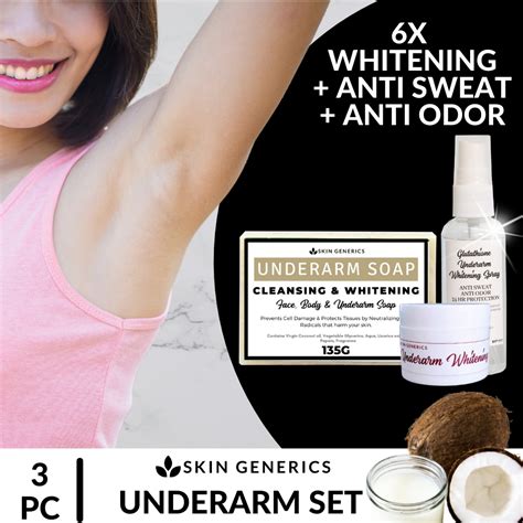 6x Underarm Whitening Deodorant Combo Skingenerics Underarm Set
