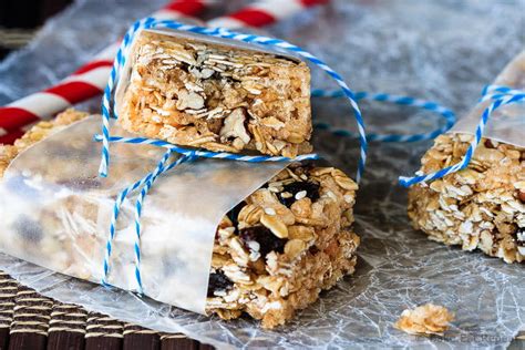 Stir together the liquid ingredients, then combine with the oats and stir until evenly mixed. Oatmeal Raisin No Bake Granola Bars | FaveHealthyRecipes.com