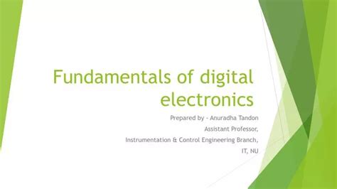 Ppt Fundamentals Of Digital Electronics Powerpoint Presentation Free
