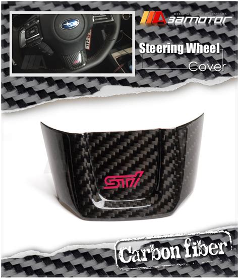 Dry Carbon Fiber Sti Steering Wheel Cover For 2015 2017 Subaru Impreza