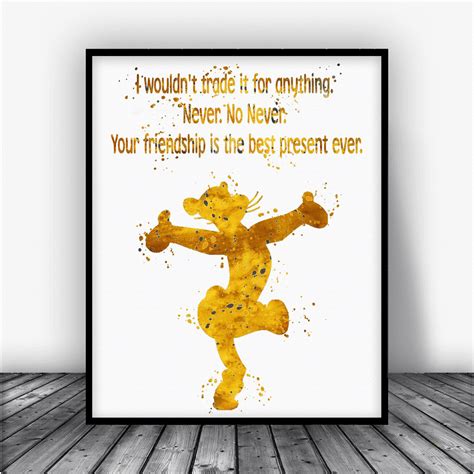 Add these quotes to a winnie the pooh themed room; Winnie the Pooh Tigger Quote Art Print Poster