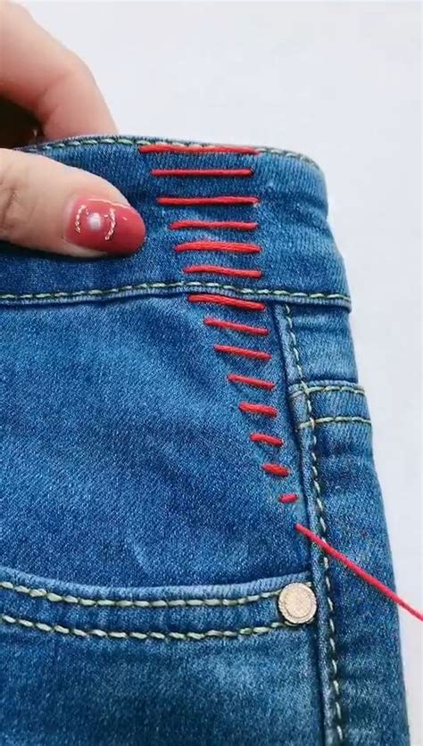 Easily Downsize Waist Of Jeans With Sewing Video Sewing Hacks