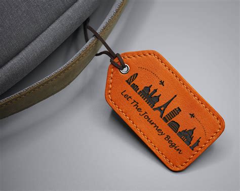 Leather Luggage Tag • Luggage Tags Personalized• Birthday Gift 