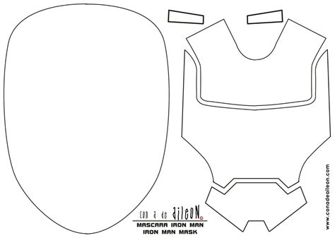 Manualidades De Superhéroes Mascara De Iron Man Máscaras De Súper Héroe