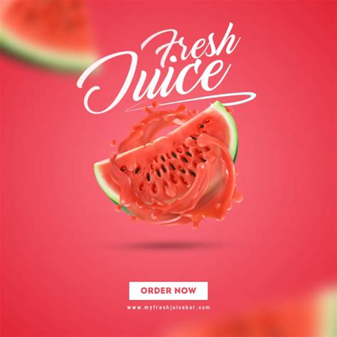 Watermelon Fresh Juice Parlour Ad Template Postermywall