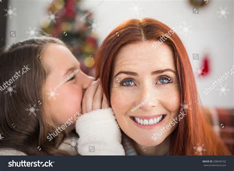 daughter telling her mother christmas secret stock illustration 238699102 shutterstock