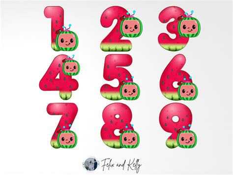 Cocomelon Svg Cocomelon Watermelon Numbers Svg Vectorency Sexiz Pix