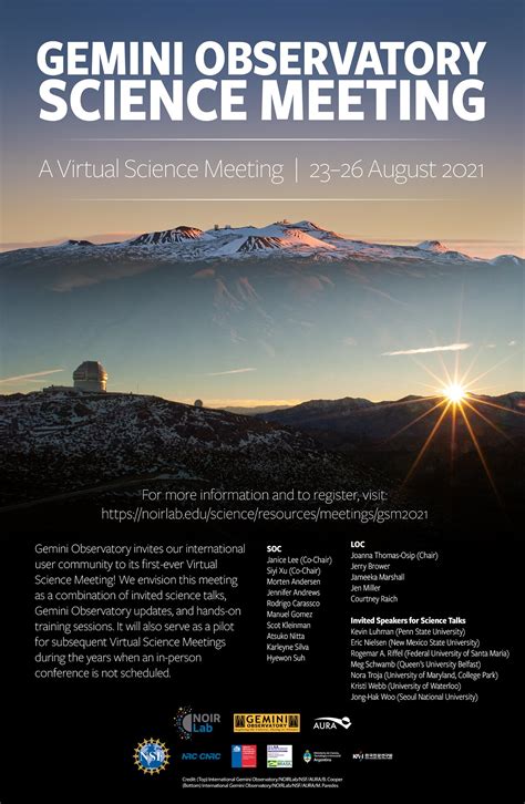 Conference Poster Gemini Observatory Science Meeting Noirlab