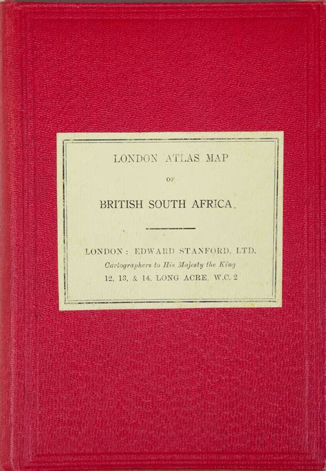 British South Africa Edward Stanford 1900