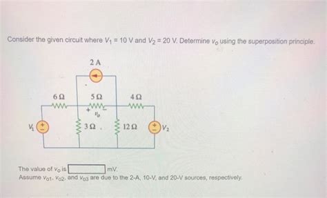 Solved Consider The Given Circuit Where V V And V Chegg Com