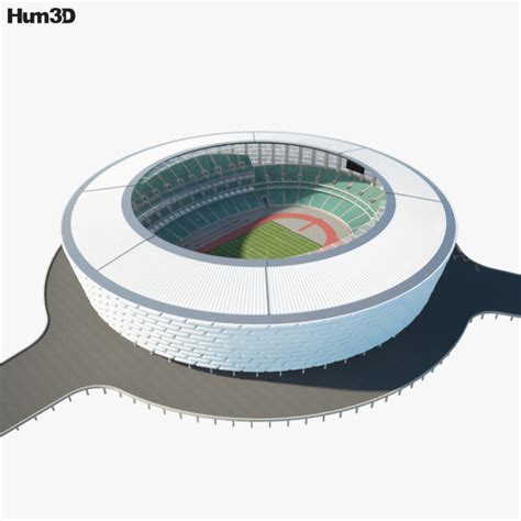 Baku olympic stadium sits on 496,000m2 site and this 60m tall, 6 floors high facility will hold 68,000 seats. Baku Olympic Stadium 3D model - Architecture on Hum3D