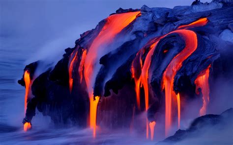 Volcano Nature Landscape Lava Volcanic Eruption Hd Wallpaper