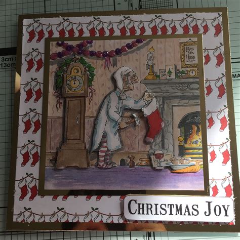 7x7 Christmas Card Made Using A La Pashe Printed Decoupage Sheet And