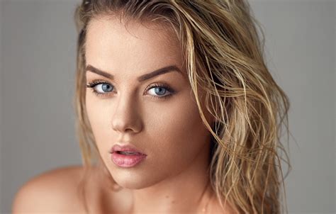 Download Blue Eyes Blonde Model Woman Face Hd Wallpaper