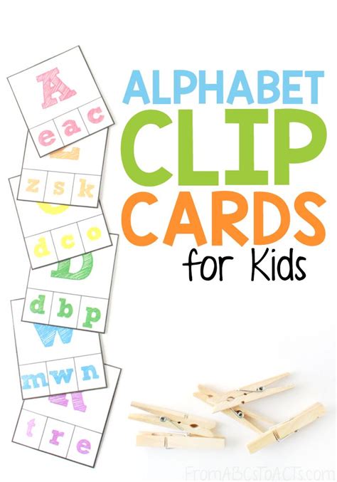 Alphabet Clip Cards From Abcs To Acts Alphabet Clip Cards Abc