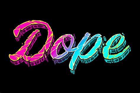 4 Dope Typography Text Effect Buy T Shirt Designs