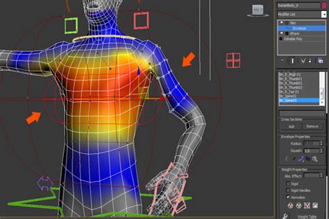 Complete Human Character Rig In 3d Studio Max Part 5 Skinning