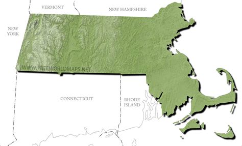Physical Map Of Massachusetts