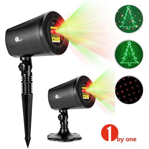 2 Pack 1byone Aluminum Alloy Outdoor Laser Light Projector With Red
